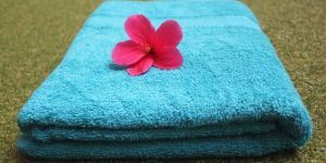 Teal Cotton Bath Towels