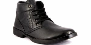 Black Leather Ankle Boots