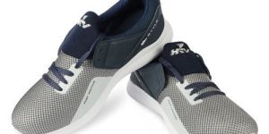 HRV SPORTS Mens Grey & Navy Blue Running Shoes