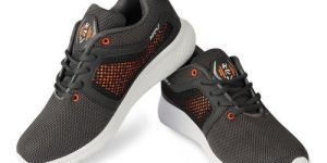 HRV SPORTS Mens Grey & Orange Running Shoes