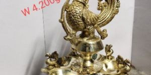 Brass Peacock Deep Lamp