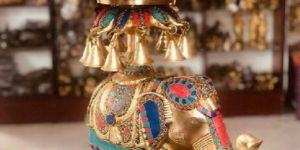 Brass Urli Elephant Statue