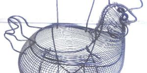 WROUGHT IRON EGG STORAGE WIRE MESH HANGING BASKETS