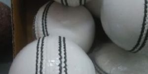 White Leather Cricket Ball