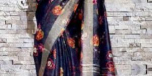 Linen Slub Digital Print Pure Saree