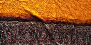 Pure Gaji Silk Ajrakh Print Dupatta