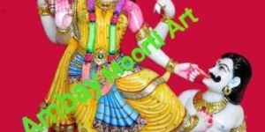 Marble Baglamukhi Statue