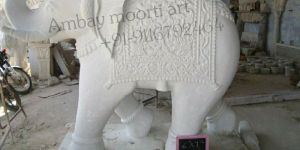 Marble Elephant Statue
