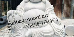 Marble Laughing Buddha Statue