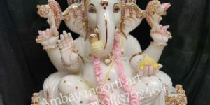 White Marble Ganesh Statue
