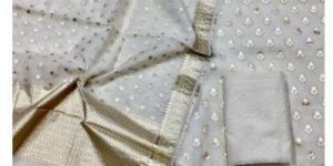 Ladies off White Silk Suit