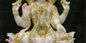 White Marble Laxmi Mata Statue