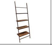 Iron Leaning Bookshelf
