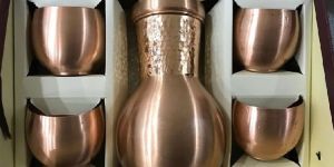 Copper Jug & Glass Set