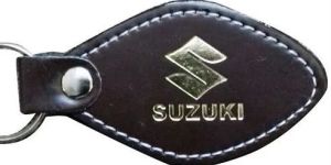 Engraved Leather Keychain
