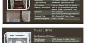 Sanitisation tunnels - spraying automatically disinfectant