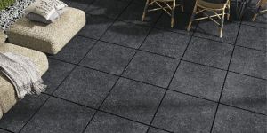 600x600mm Bluestone Black Outdoor Porcelain Tile
