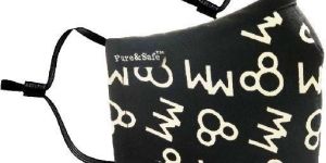 N95 Face Mask with Activated Carbon Filter for Men- Black Digital Designer