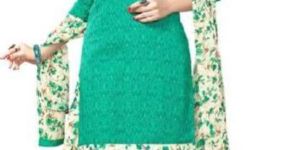 Crepe Printed, Checkered Salwar Suit Material