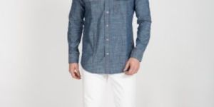 Mens Faded Denim Shirt
