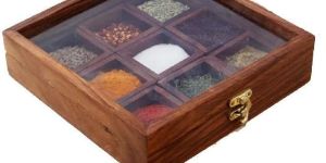 Wooden Masala Box