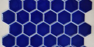 HEXAGON BLUE MOSAIC TILES