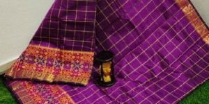 Uppada Checked Cotton