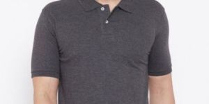 Mens Cotton Collar Half Sleeve Solid T Shirt