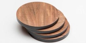 Acacia Wood Coaster Set
