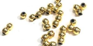 Golden Moti Plain Metalized Beads