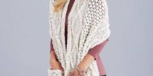 Crochet Stole with Pocket