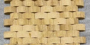 Teak Channel Mosaic Tiles