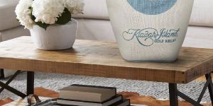 Eco Friendly White Skyblue Shoulder Jute Beach Bag