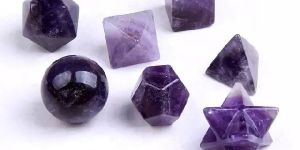 Amethyst 7 Stones Sacred Geometry Set