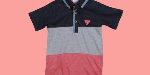 Boys Striped Collar T-Shirts