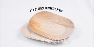 Fancy Rectangular Palm Leaf Plate