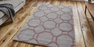 Hand Tufted Ombre Grey Rose Rug