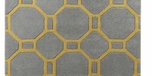 Hand Tufted Ombre Grey Yellow Rug
