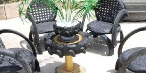 Tyre Garden Table Chair Set