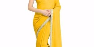 Georgette Plain Sarees