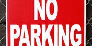 No Parking Tin Board
