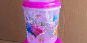 Flower Printed Plastic Container
