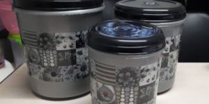 Printed Round Plastic Container