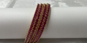 Red Stone Bangles
