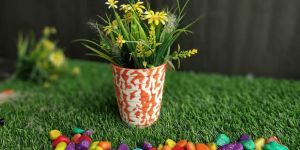 Glass Shape Ceramic Pot