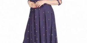 Dark Blue Anarkali Kurti