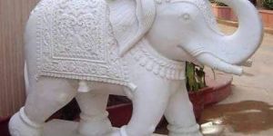 Marble Elephant Statue