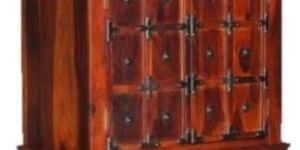 Solid Wooden Iron Fitted Almirah