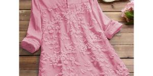 Tops Heavy Cotton & Net With Fully Embroidery