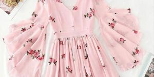 Wrap Style Flared Dress Western Wears Form Darpani